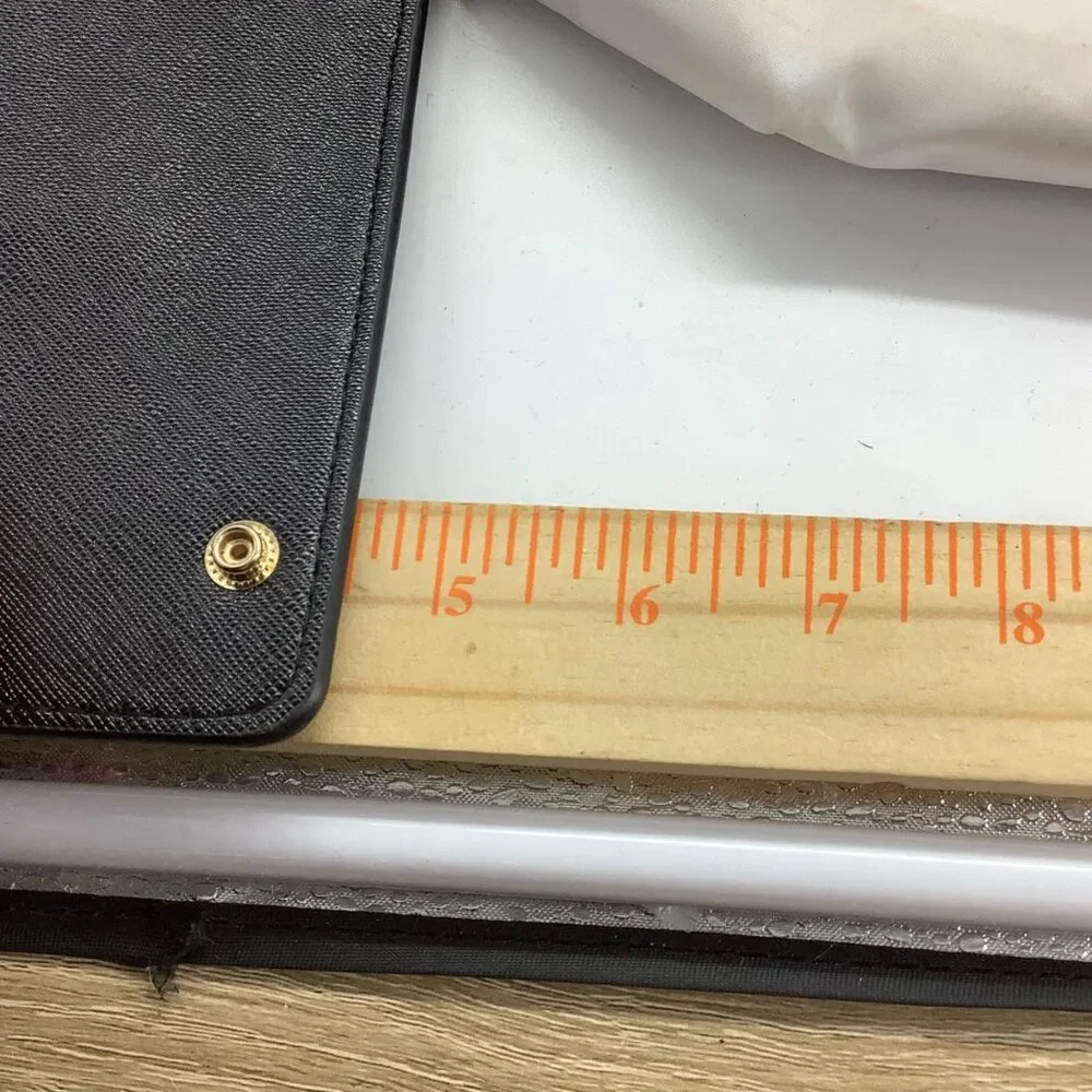 Jessica Moore Black‎ Wallet Credit Card Coin Purse Zip Close 6